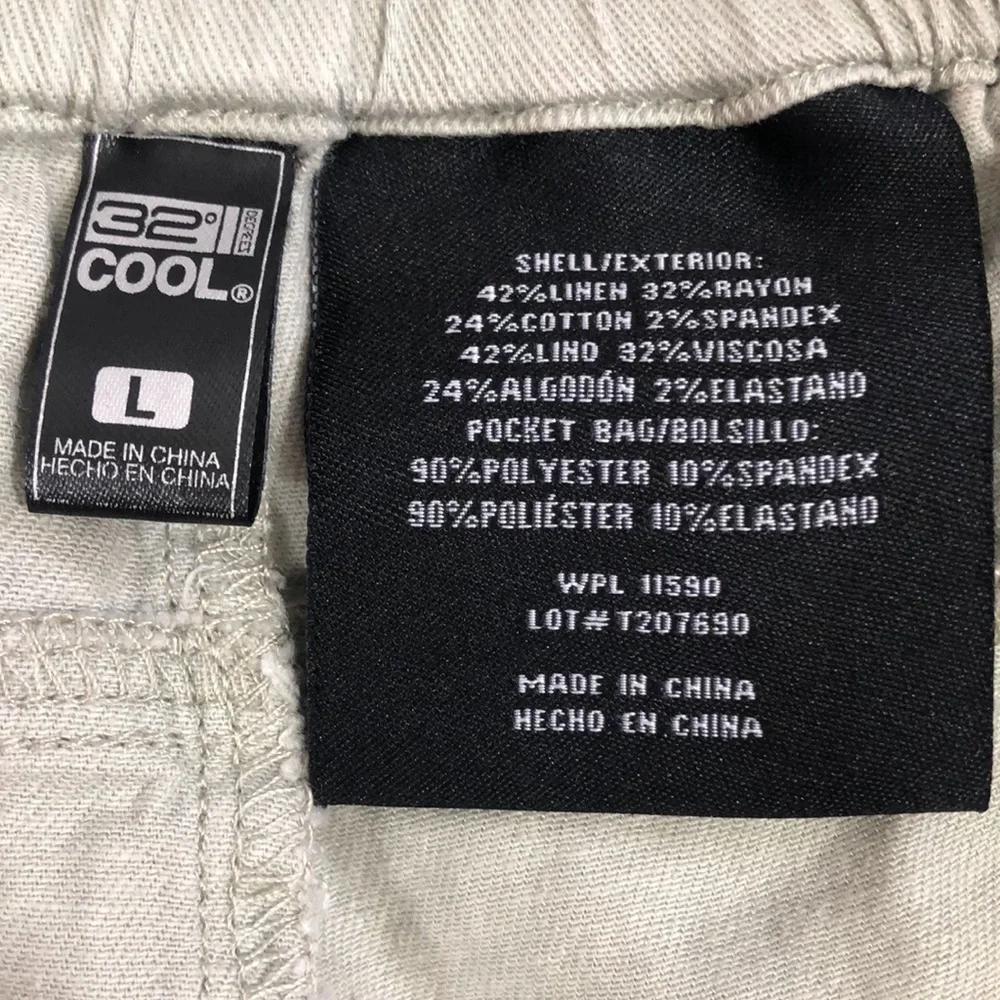 32 Degrees Cool Linen Blend Pull On Ankle Pants Large - Picture 4 of 9